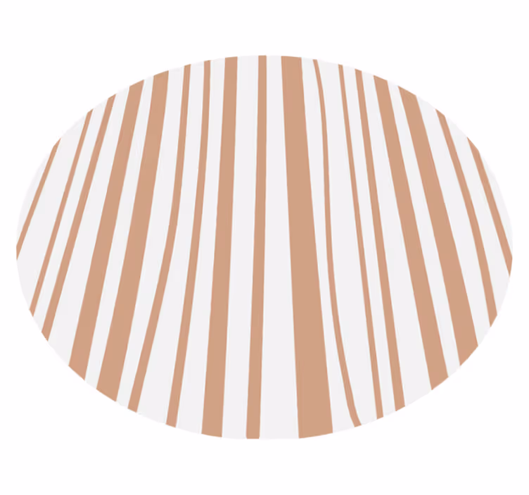 Tapis vinyle rond élégance douce et rayée - TenStickers