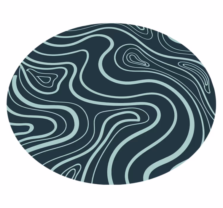 Tapis vinyle texture contours topographiques - TenStickers