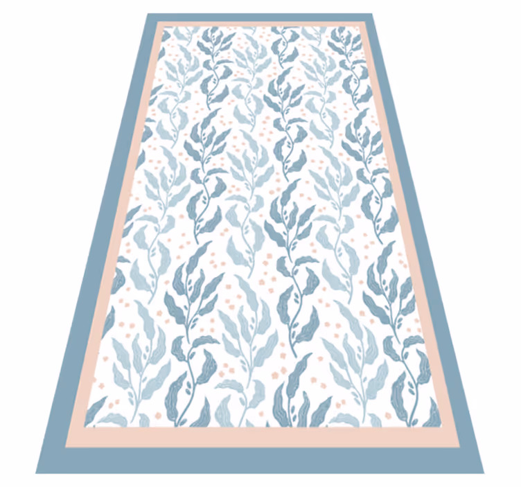 Tapis vinyle plantes motif de feuille subtil - TenStickers