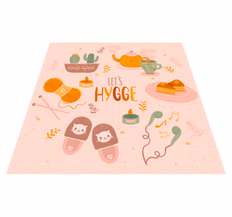 Tapis vinyle ado adoptons le design cosy et hygge - TenStickers