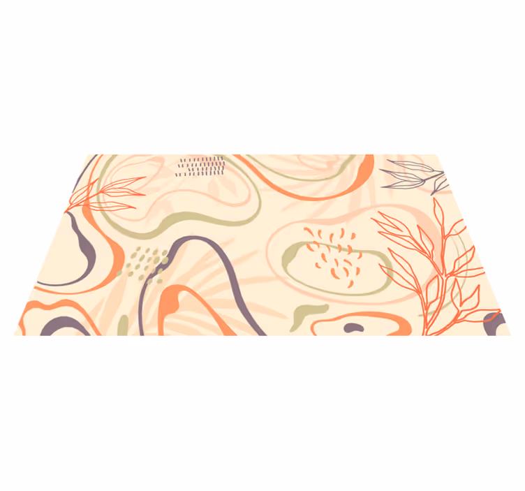 Tapis vinyle nature formes organiques abstraites - TenStickers