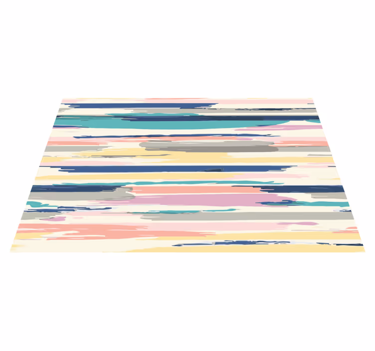 tapis vinyle chambre Rayures aquarelles abstraites - TenStickers
