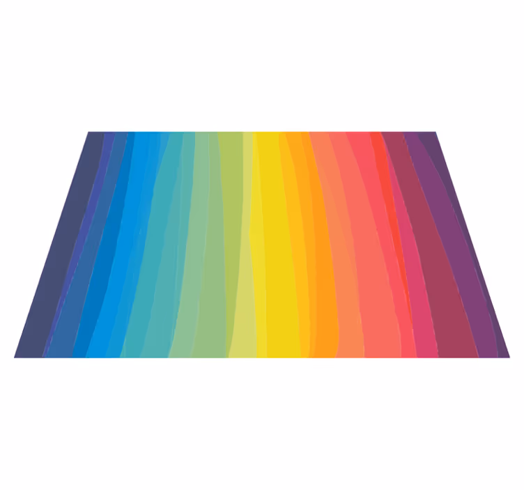 Tapis vinyle chambre à rayures arc-en-ciel - TenStickers