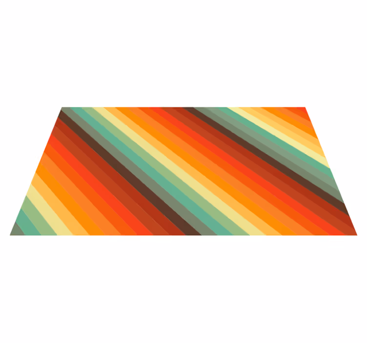 Tapis vinyle chambre rayures diagonales vibrantes - TenStickers