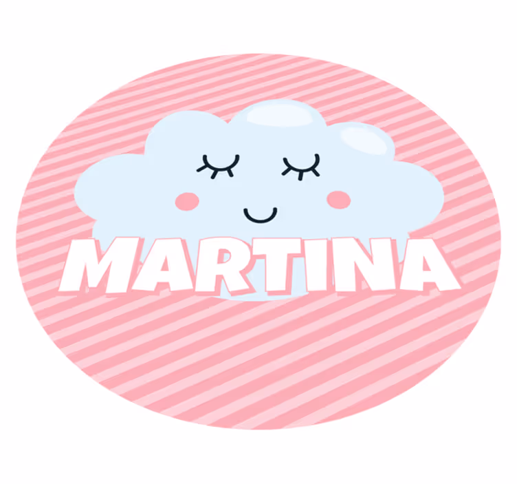 Tapis vinyle autres tapis joli nuage avec nom - TenStickers