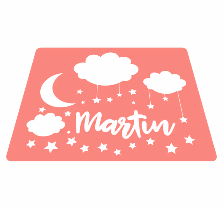 Tapis vinyle autres tapis doux ciel nocturne avec nom - TenStickers