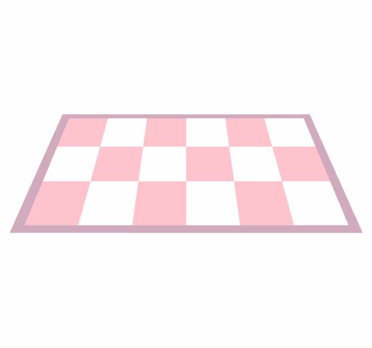 Tapis vinyle pour enfants motif à carreaux roses - TenStickers