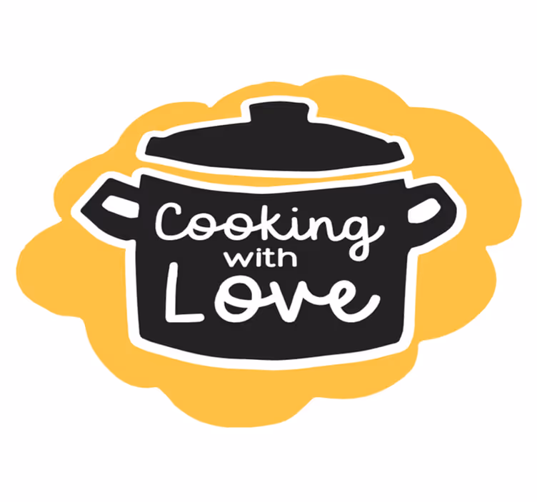 Tapis vinyle cuisine cuisiner en marmite avec amour - TenStickers