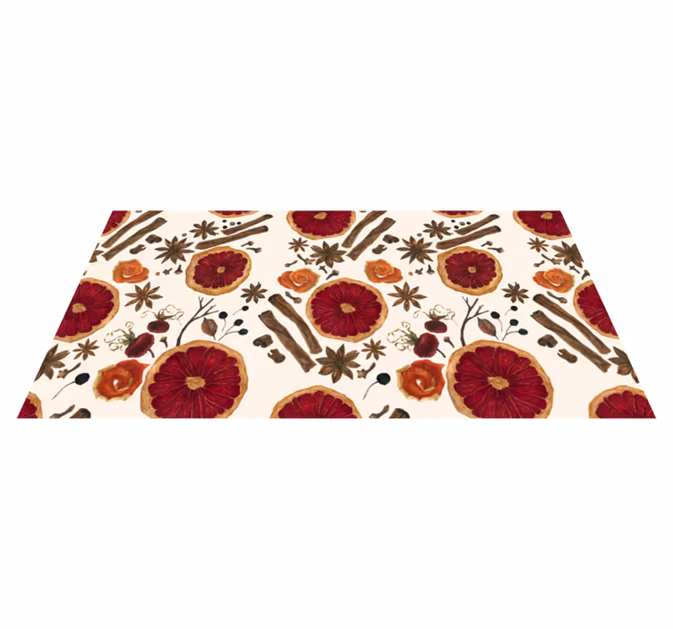Tapis vinyle cuisine épices d'hiver - TenStickers