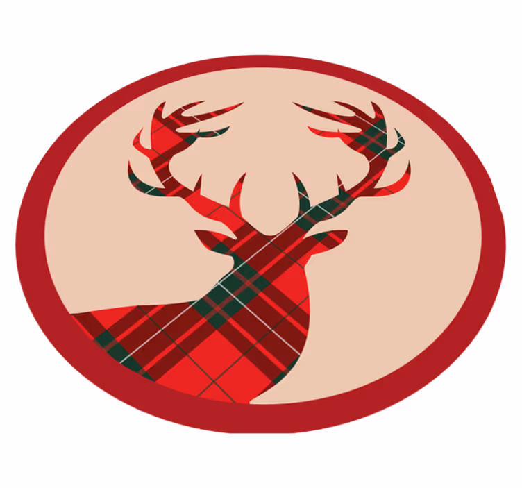 Tapis vinyle noël silhouette de cerf élégante - TenStickers