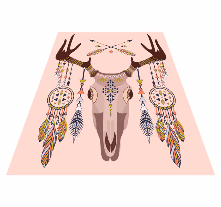 Tapis vinyle éthnique motif de bois de cerf élégant - TenStickers