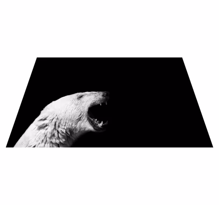 Tapis vinyle animal profil de l'ours polaire - TenStickers