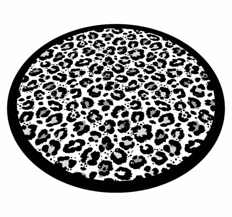 Tapis vinyle motif animal léopard rond - TenStickers