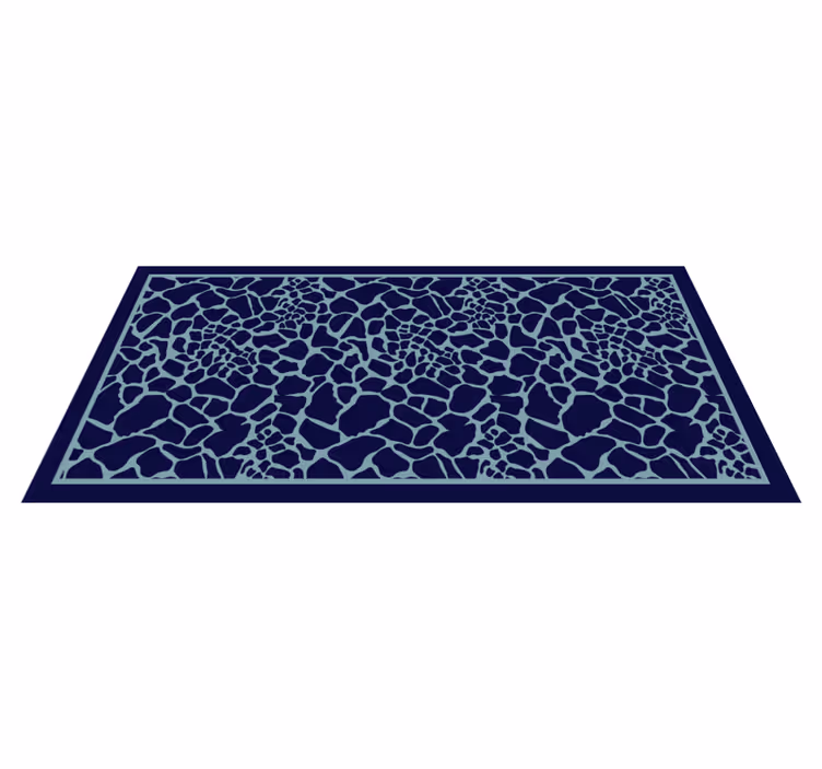 Tapis vinyle motif animal illustration girafe bleue - TenStickers