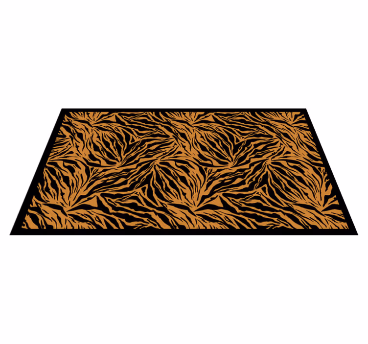 Tapis vinyle motif animal rayures de tigre audacieuses - TenStickers