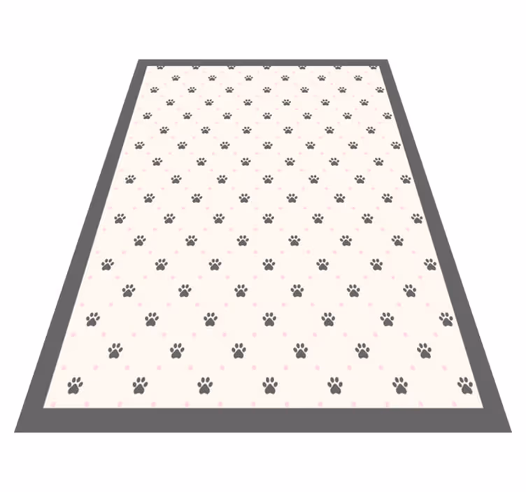 Tapis vinyle motif animal impression de trace de patte - TenStickers