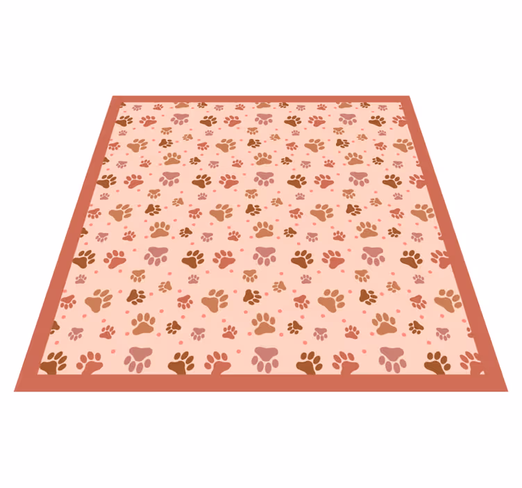 Tapis vinyle motif animal style d'empreintes de pattes - TenStickers