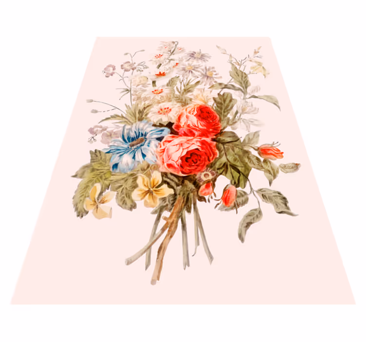 Tapis vinyle plantes composition florale exquise - TenStickers