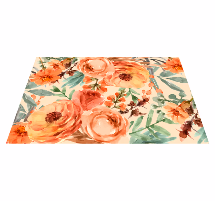 Tapis vinyle plantes nature vibrante et vitrine - TenStickers