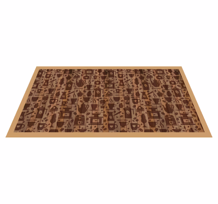 Tapis vinyle cuisine modèles de tasses à café - TenStickers