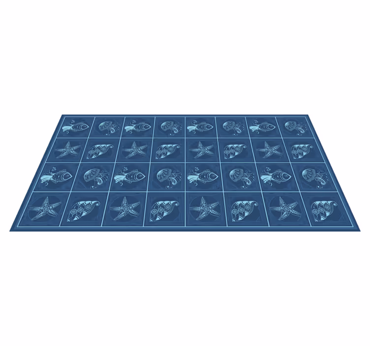 Tapis vinyle animal Tuiles ornementales de la vie marine - TenStickers