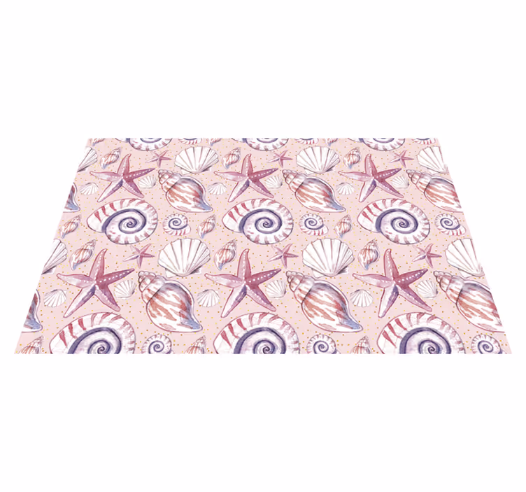 Tapis vinyle nature coquillages et célestes - TenStickers