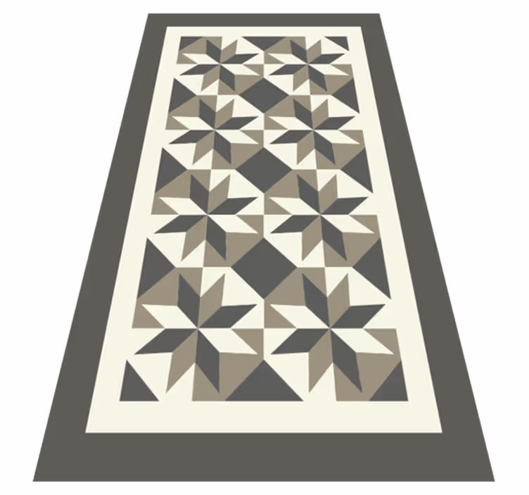 Tapis vinyle vintage carreaux de ciment étoiles - TenStickers