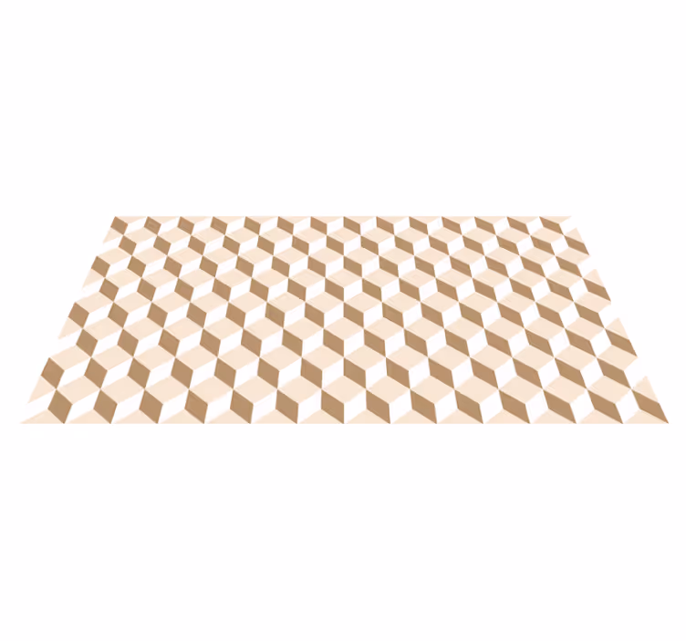 Tapis vinyle cuisine moderne cubes monochromes - TenStickers