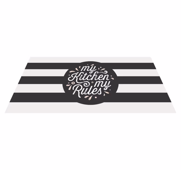 Tapis vinyle cuisine ma cuisine mes principes - TenStickers