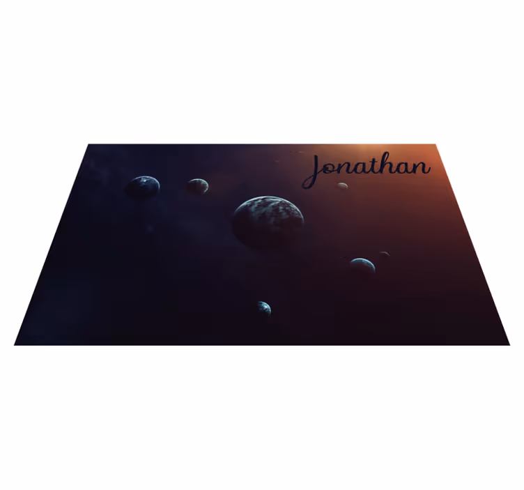 Tapis vinyle ado conception céleste avec nom - TenStickers