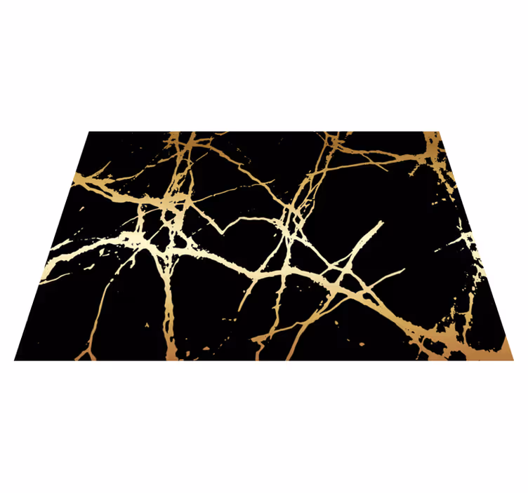 Tapis vinyle marbre élégantes rayures dorées - TenStickers