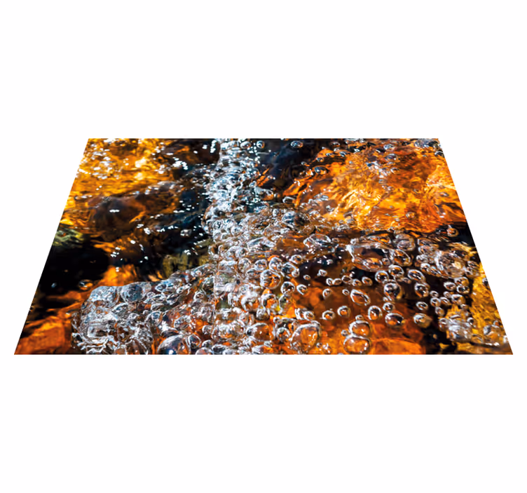 Tapis vinyle textures écoulement d'eau bouillonnante - TenStickers