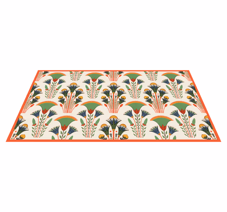 Tapis vinyle plantes motif vintage scandinave - TenStickers