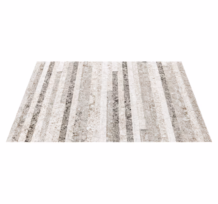 Tapis vinyle imitation parquet rayures grises texturées - TenStickers