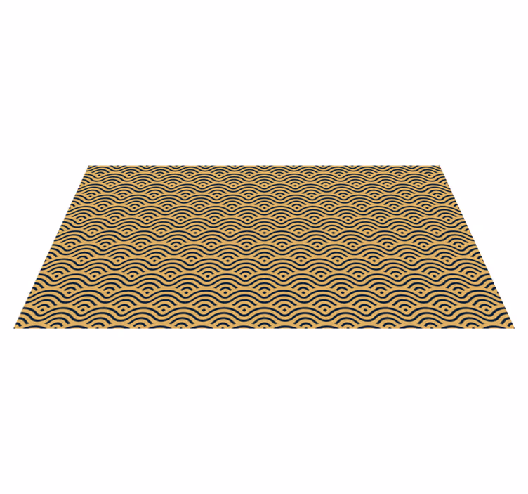 Tapis vinyle géométrique aspect à motifs ondulés - TenStickers