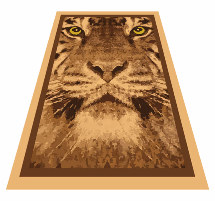 Tapis vinyle animal visage de tigre majestueux - TenStickers