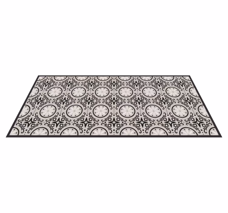 Tapis vinyle chambre motif géométrique orné - TenStickers