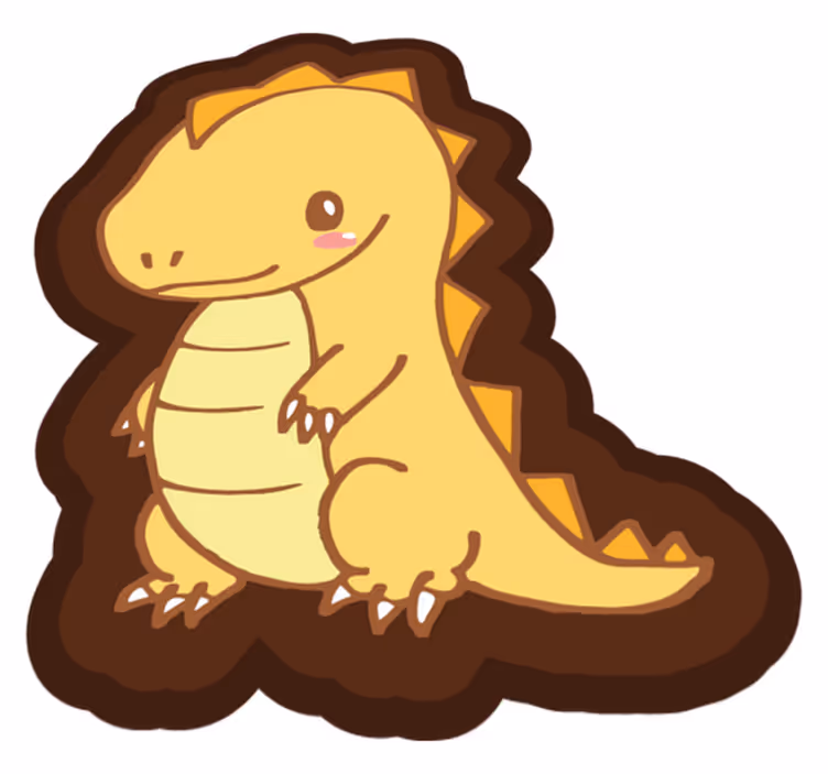 Tapis vinyle pour enfants dinosaure mignon dinosaure - TenStickers