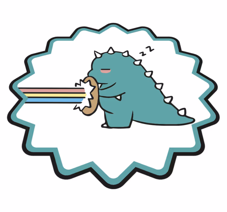 Tapis vinyle autres tapis souffle arc-en-ciel des dinosaures - TenStickers