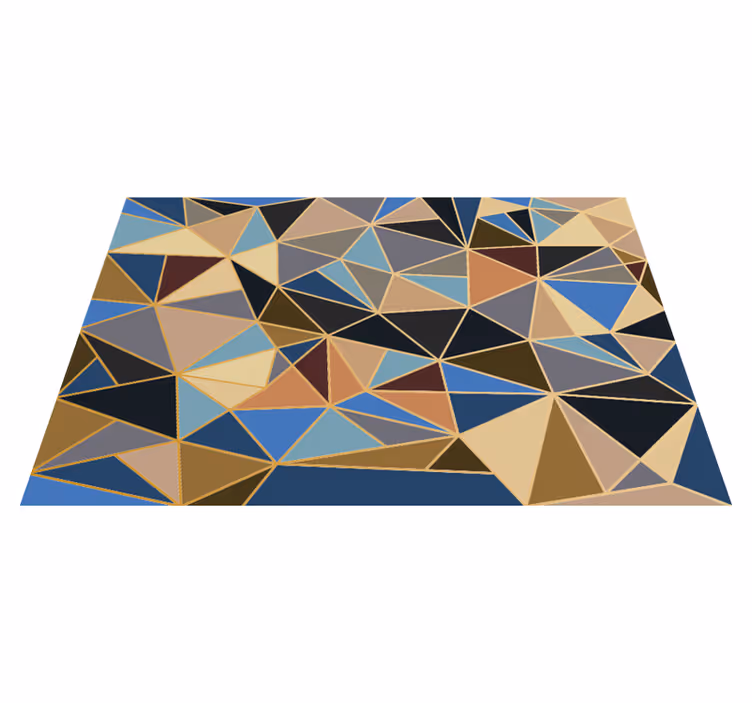 Tapis vinyle géométrique motif triangle - TenStickers