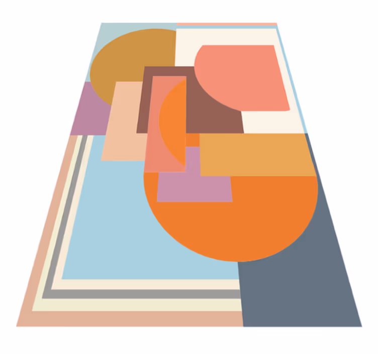 Tapis vinyle salle à manger mosaïque géométrique moderne - TenStickers