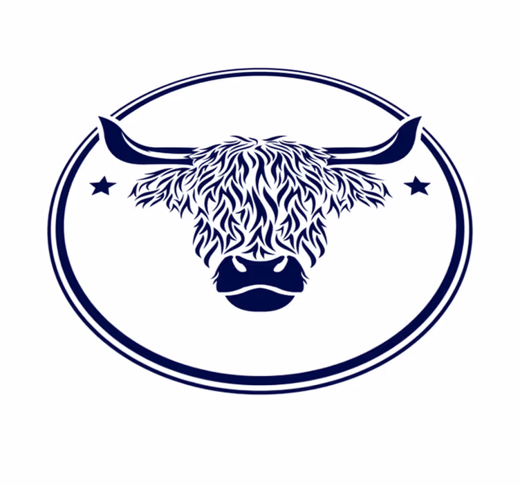 Tapis vinyle animal emblème de la vache des highlands - TenStickers