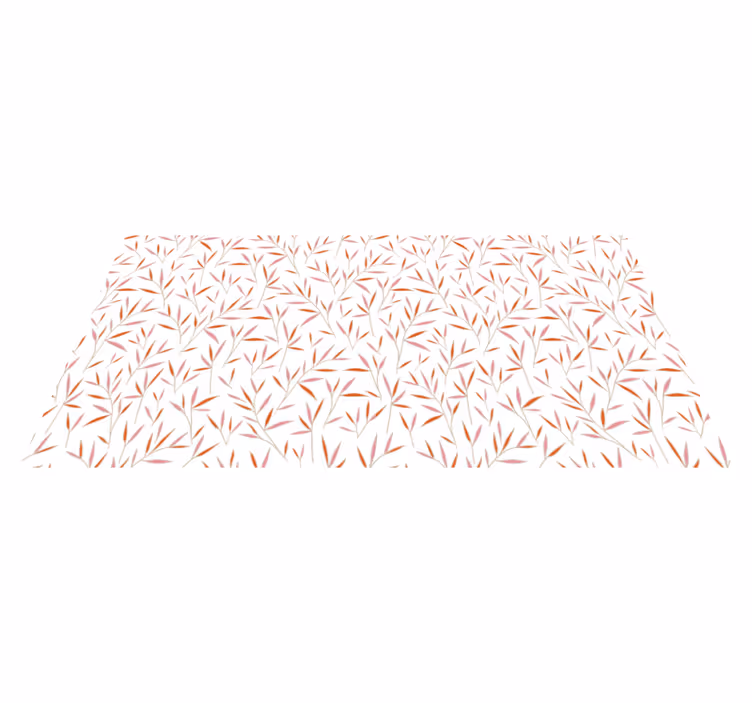 Tapis vinyle plantes motif de feuille délicat - TenStickers