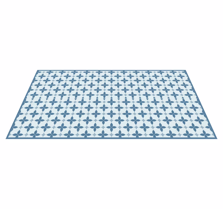 Tapis vinyle carreaux de ciment motif botanique intemporel - TenStickers