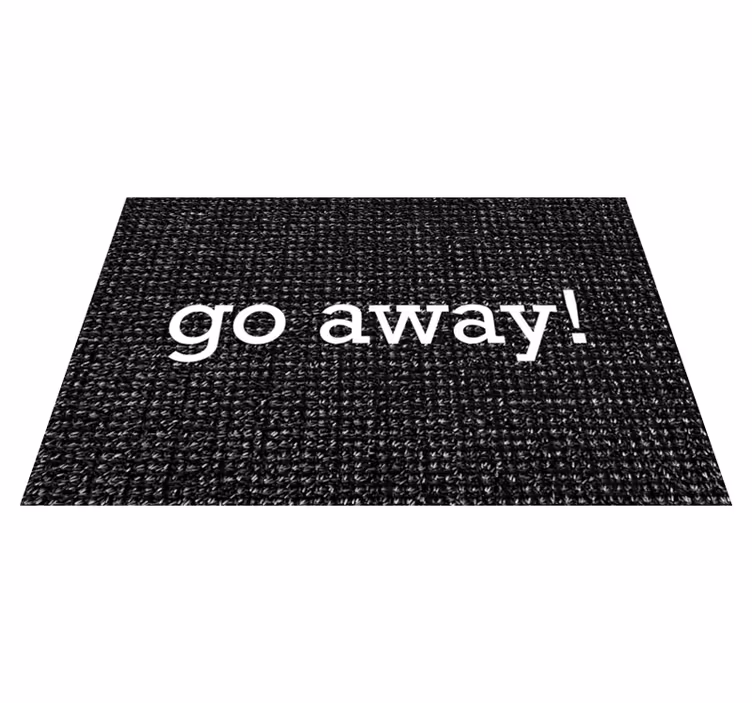 Tapis vinyle entrée message de départ - TenStickers