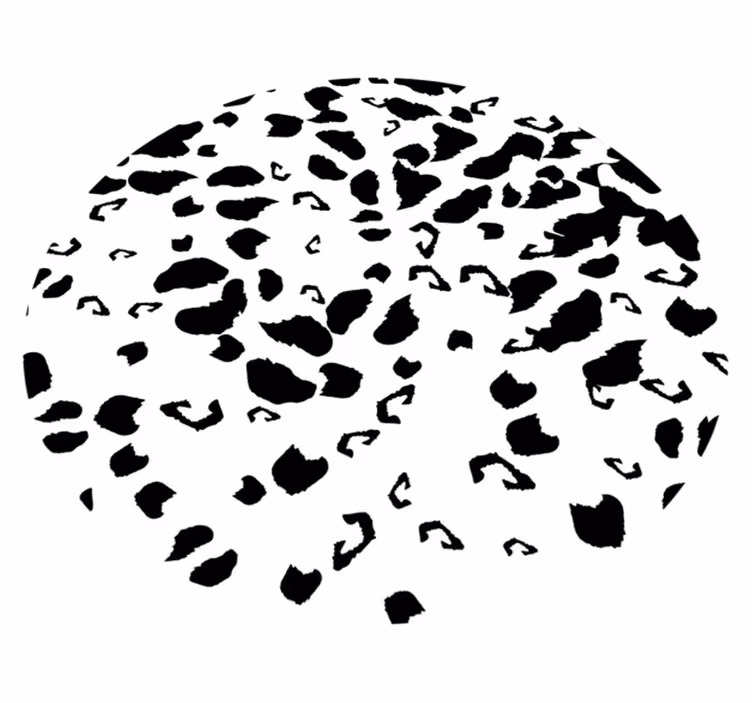 Tapis vinyle motif animal taches de girafe noir et blanc - TenStickers