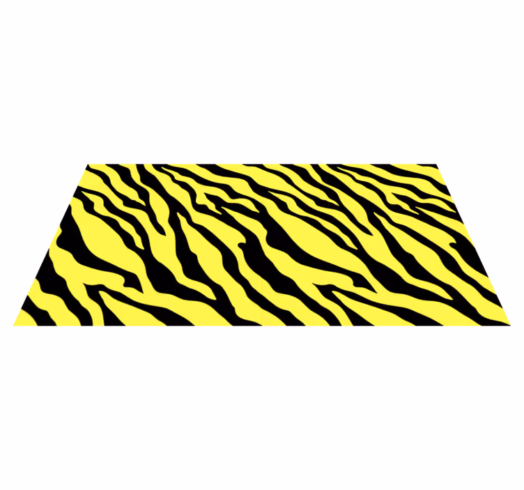 Tapis vinyle motif animal imprimé zèbre jaune - TenStickers