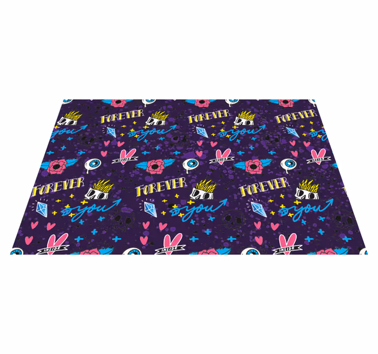Tapis vinyle adolescent forever you - TenStickers