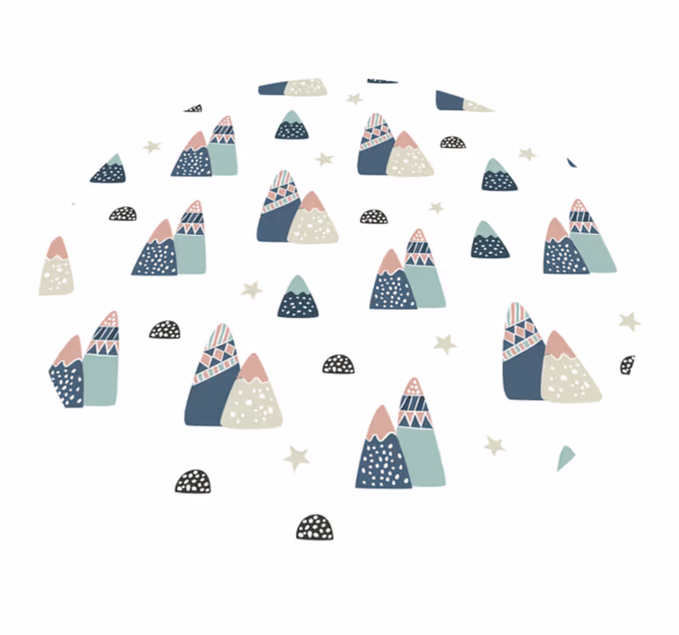 Tapis vinyle bébé motif ludique montagneux - TenStickers