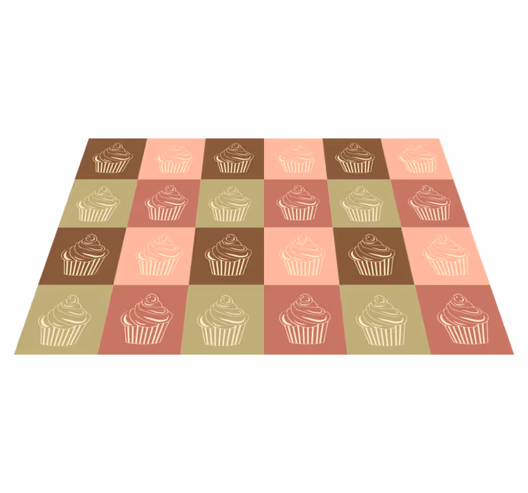 Tapis vinyle autres tapis jeu de motifs de cupcakes - TenStickers